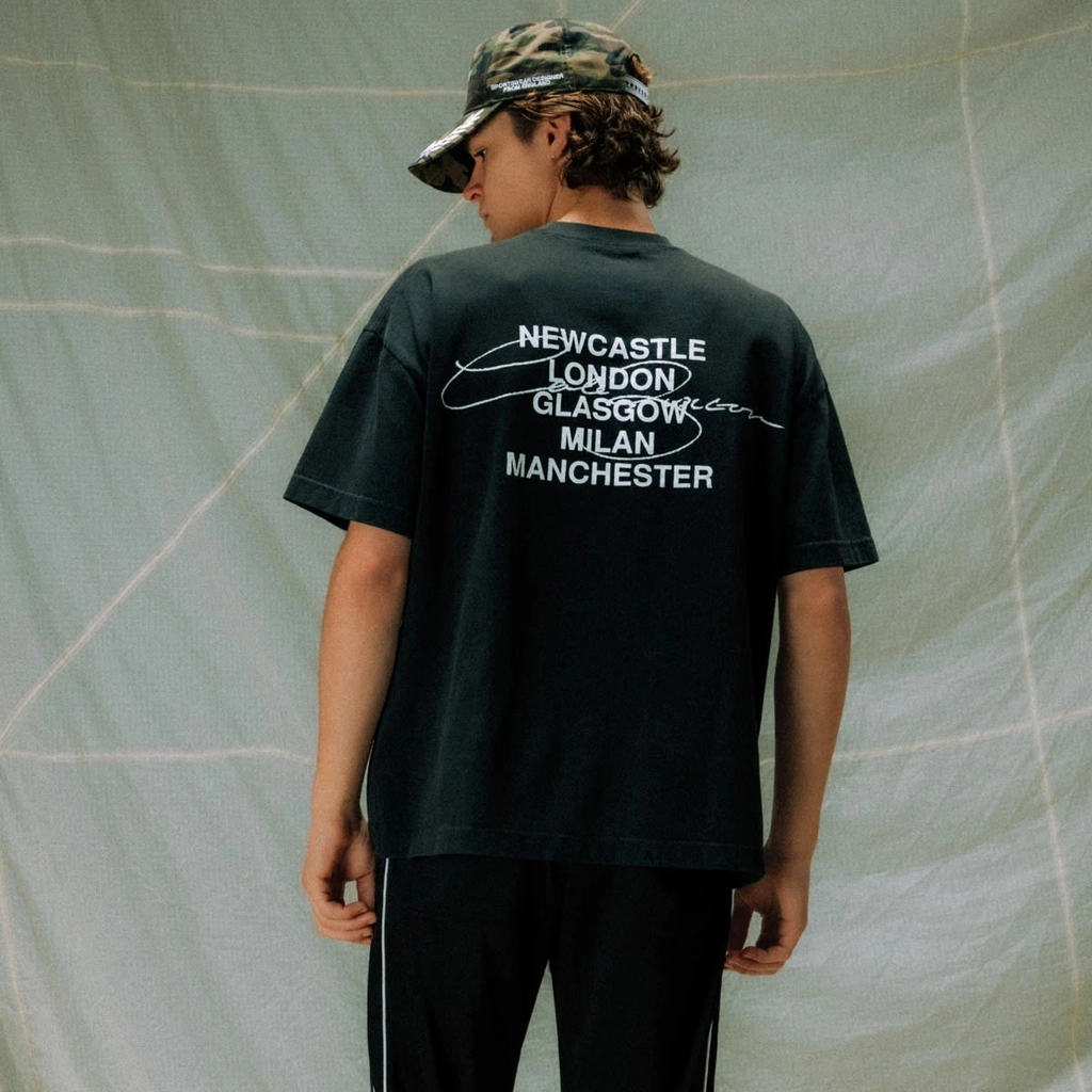 Cole Buxton END. x  Signature City T-Shirt Vitnage Black - Blue Text